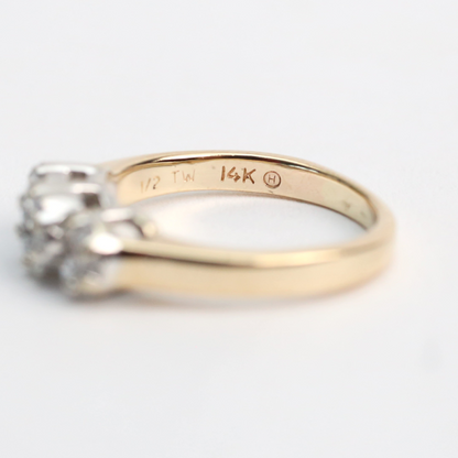 Inel cu Diamante din Aur Galben 14k