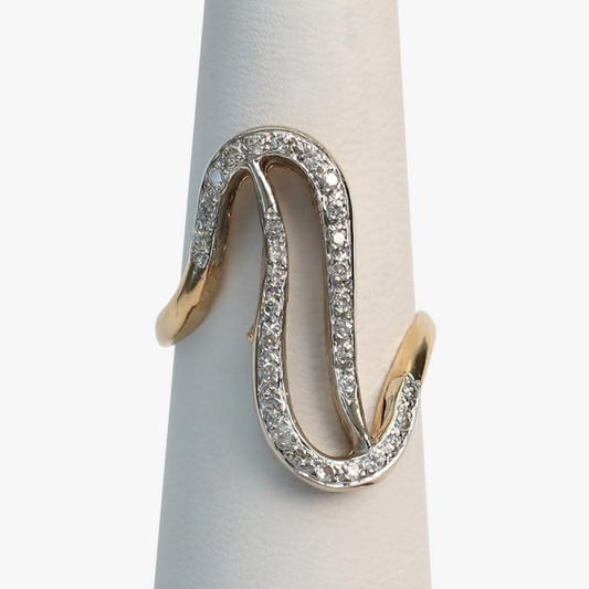 Inel cu Diamante din Aur Galben 14k