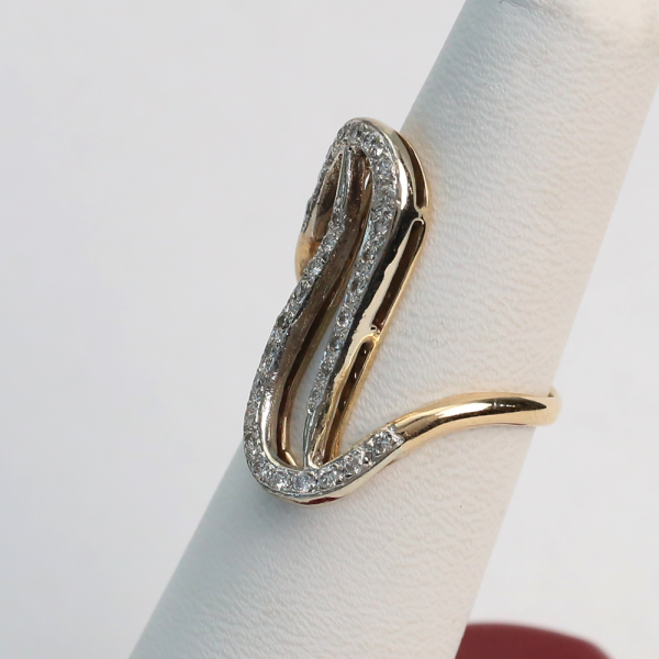 Inel cu Diamante din Aur Galben 14k