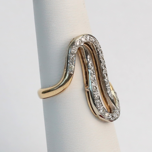 Inel cu Diamante din Aur Galben 14k