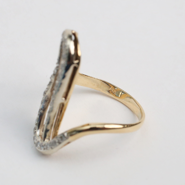 Inel cu Diamante din Aur Galben 14k