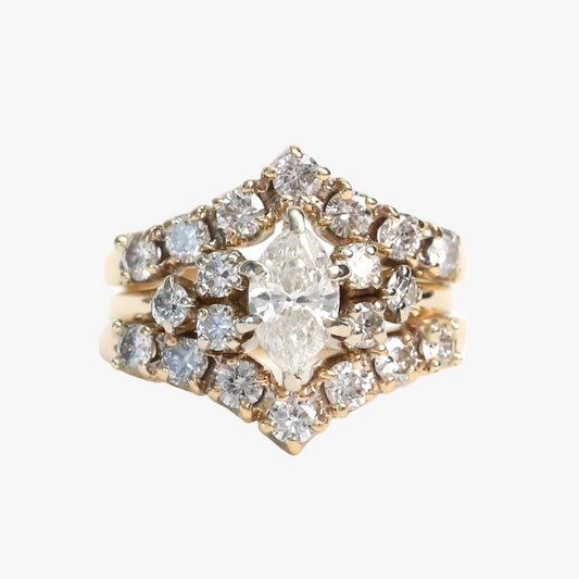 Set cu Diamante din Aur Galben 14k