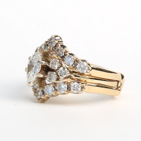 Set cu Diamante din Aur Galben 14k