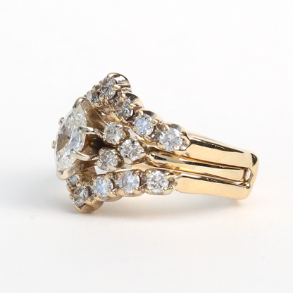 Set cu Diamante din Aur Galben 14k