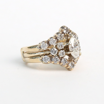 Set cu Diamante din Aur Galben 14k