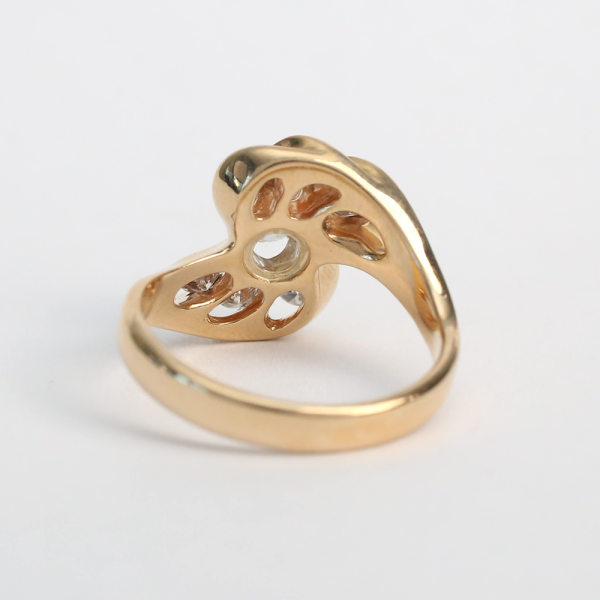 Inel cu Diamante din Aur Galben 14k