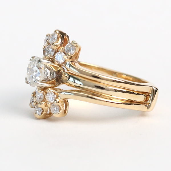 Set cu Diamante din Aur Galben 14k