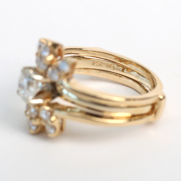 Set cu Diamante din Aur Galben 14k