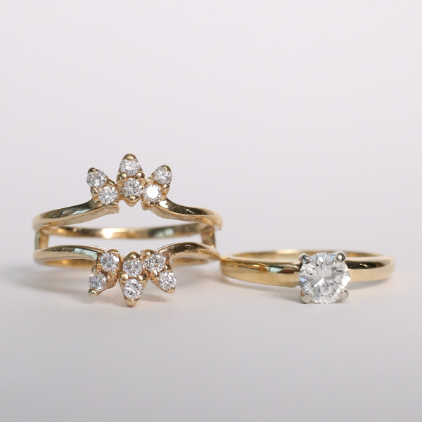 Set cu Diamante din Aur Galben 14k