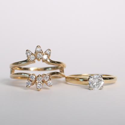 Set cu Diamante din Aur Galben 14k