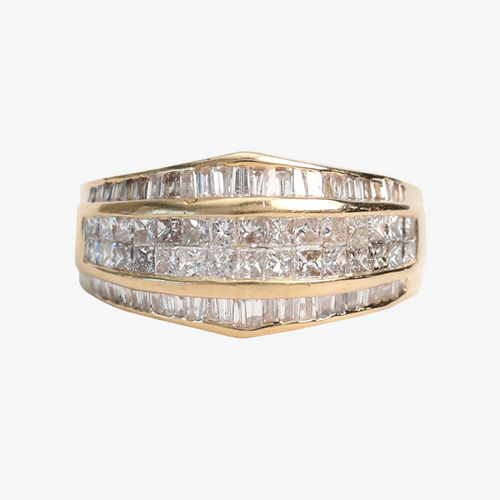 Inel cu Diamante din Aur Galben 14k