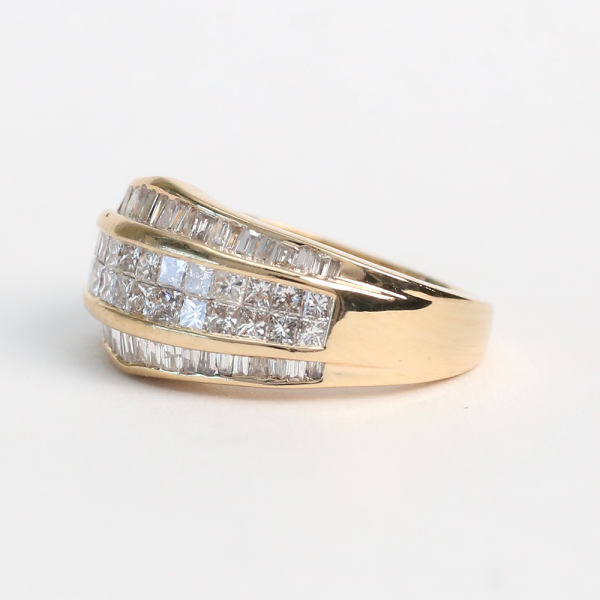 Inel cu Diamante din Aur Galben 14k