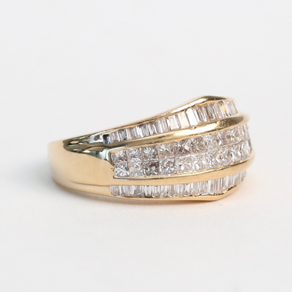 Inel cu Diamante din Aur Galben 14k