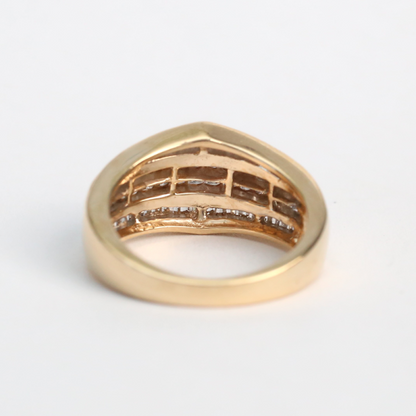 Inel cu Diamante din Aur Galben 14k