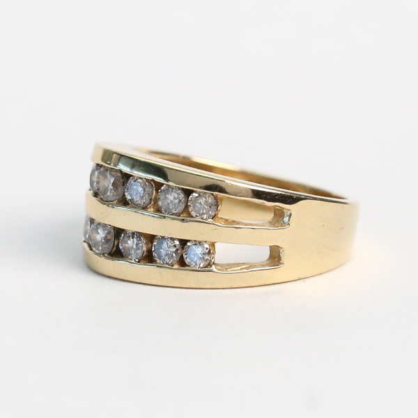 Inel cu Diamante din Aur Galben 14k