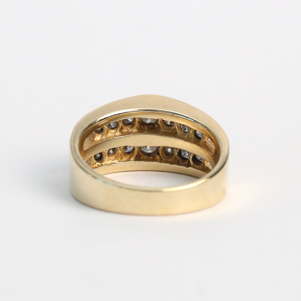 Inel cu Diamante din Aur Galben 14k