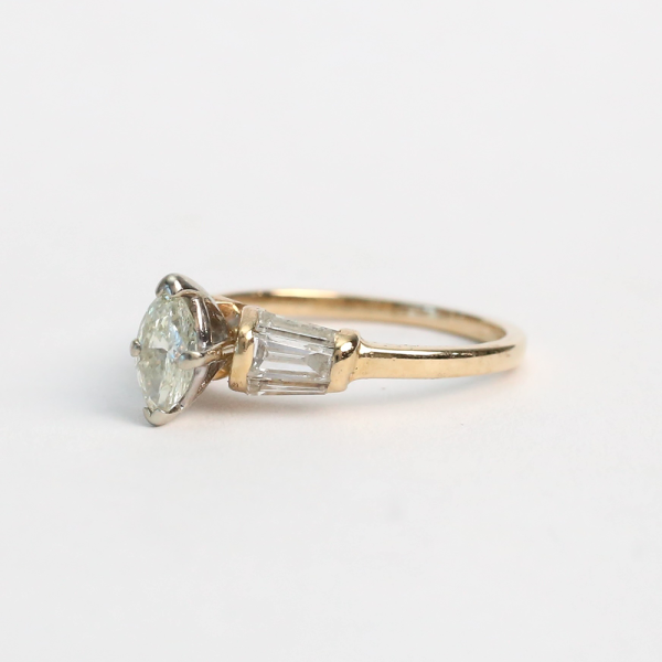 Inel Logodnă cu Diamante din Aur Galben 14k