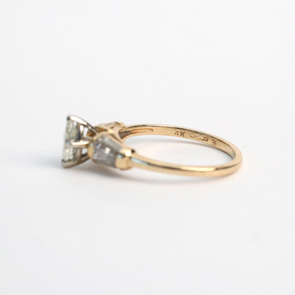 Inel Logodnă cu Diamante din Aur Galben 14k