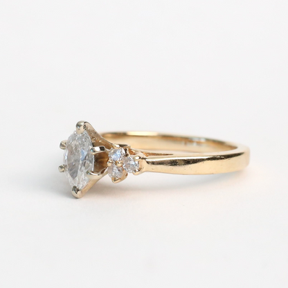 Inel Logodnă cu Diamante din Aur Galben 14k