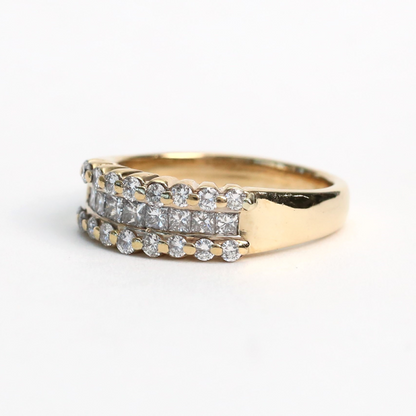 Inel cu Diamante din Aur Galben 14k