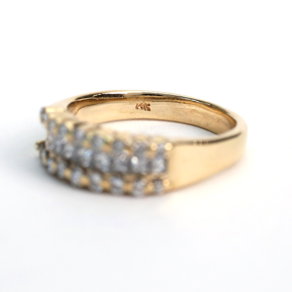 Inel cu Diamante din Aur Galben 14k