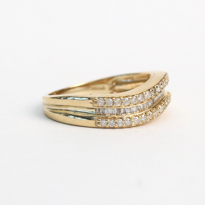 Inel cu Diamante din Aur Galben 14k