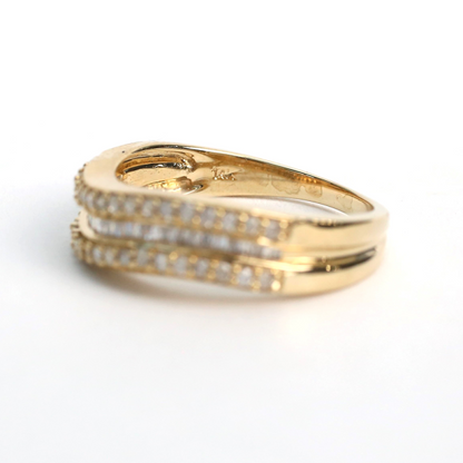 Inel cu Diamante din Aur Galben 14k