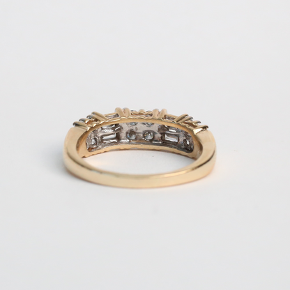 Inel cu Diamante din Aur Galben 14k