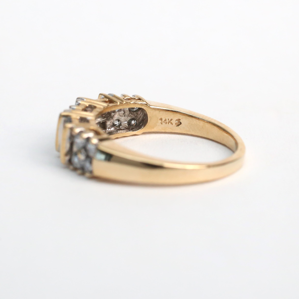 Inel cu Diamante din Aur Galben 14k