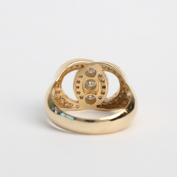 Inel cu Diamante din Aur Galben 14k