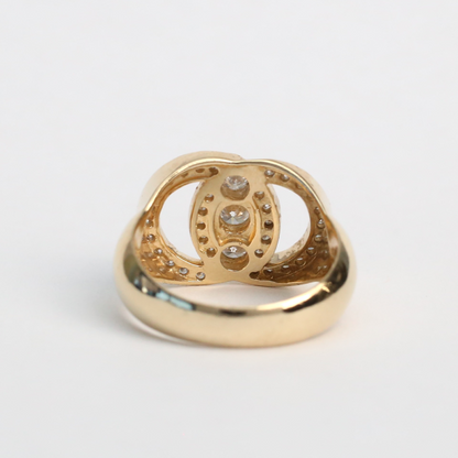 Inel cu Diamante din Aur Galben 14k