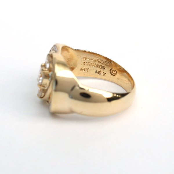 Inel cu Diamante din Aur Galben 14k