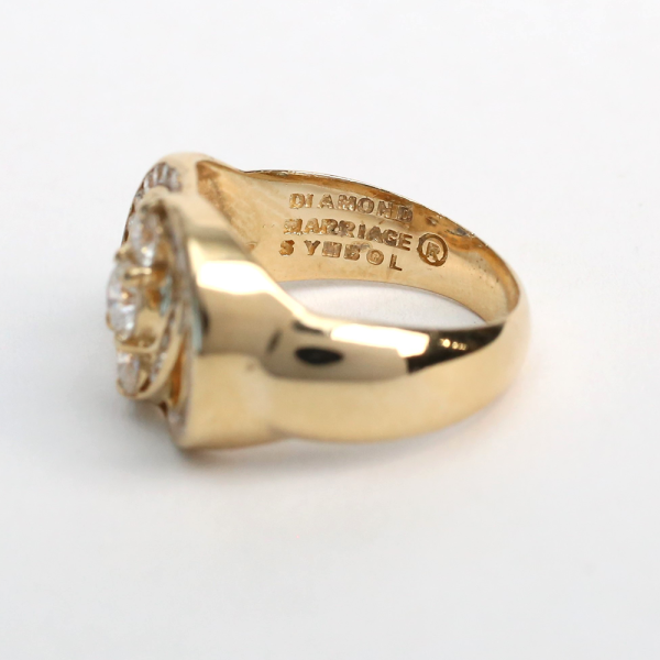 Inel cu Diamante din Aur Galben 14k