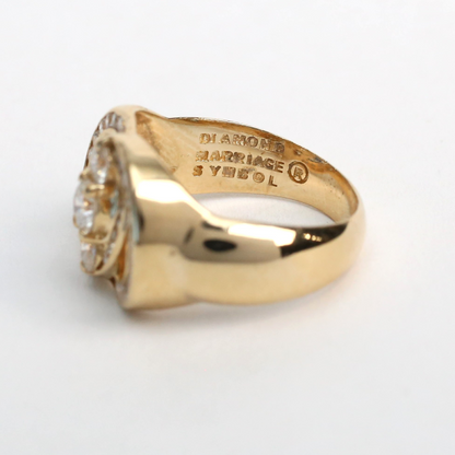 Inel cu Diamante din Aur Galben 14k