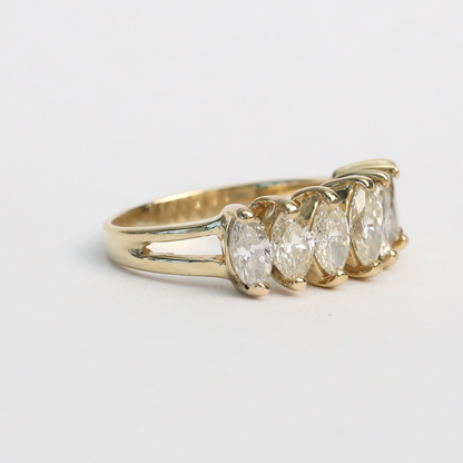 Inel cu Diamante din Aur Galben 14k