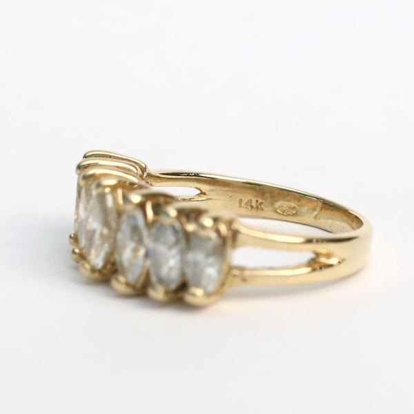 Inel cu Diamante din Aur Galben 14k