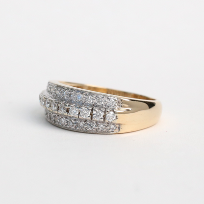 Inel cu Diamante din Aur Galben 14k