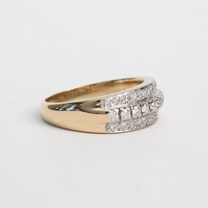 Inel cu Diamante din Aur Galben 14k