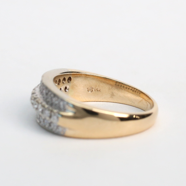 Inel cu Diamante din Aur Galben 14k