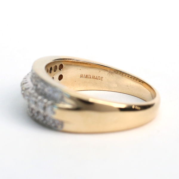 Inel cu Diamante din Aur Galben 14k