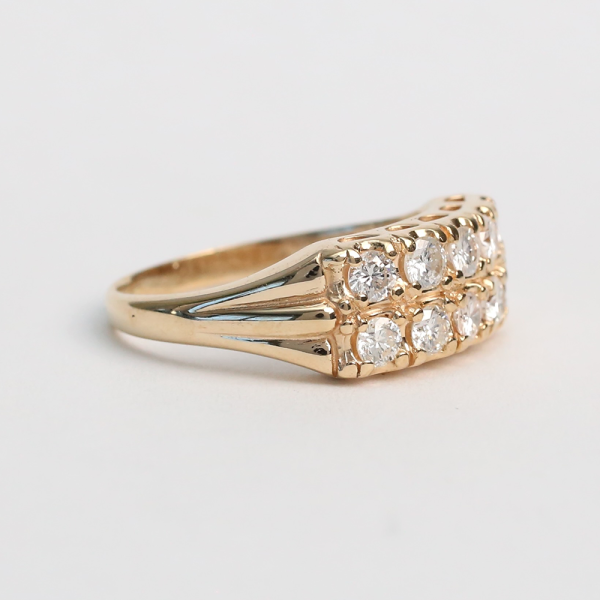 Inel cu Diamante din Aur Galben 14k