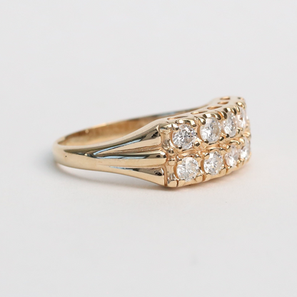 Inel cu Diamante din Aur Galben 14k