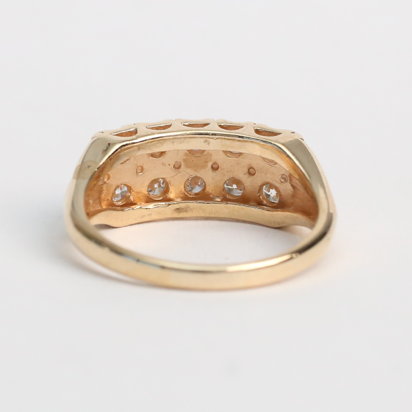 Inel cu Diamante din Aur Galben 14k