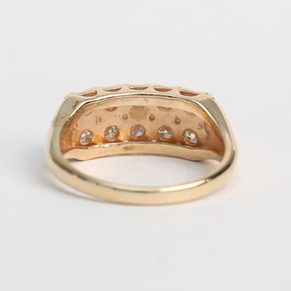 Inel cu Diamante din Aur Galben 14k