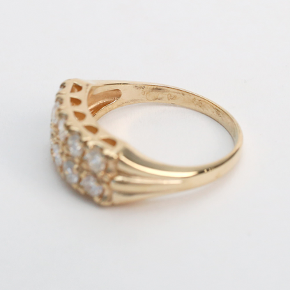 Inel cu Diamante din Aur Galben 14k