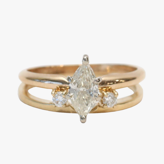 Set cu Diamante din Aur Galben 14k