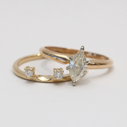 Set cu Diamante din Aur Galben 14k