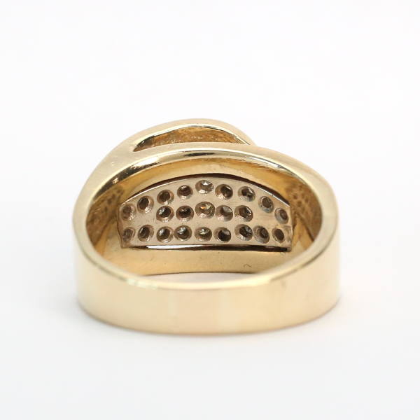 Inel cu Diamante Plutitor din Aur Galben 14k