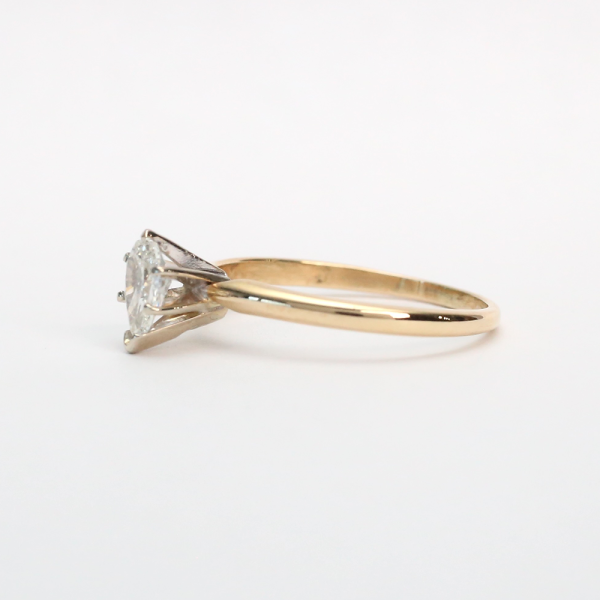 Inel Logodnă cu Diamante din Aur Galben 14k