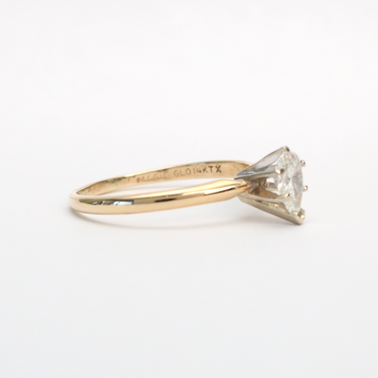 Inel Logodnă cu Diamante din Aur Galben 14k